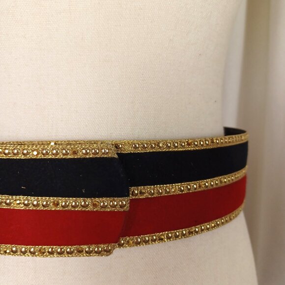 Vintage St. John Waist Belt, Gold Studded, Size 6/30" - Picture 7 of 7